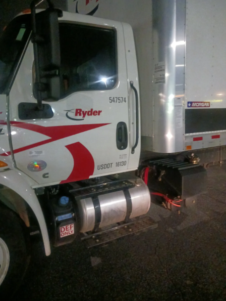 Ryder commercial truck at loading dock