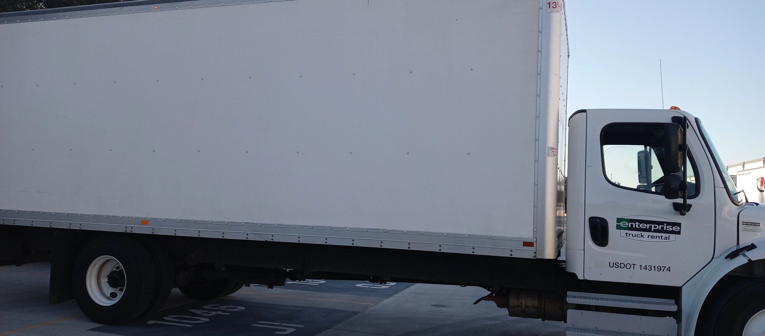 Commercial delivery truck side view